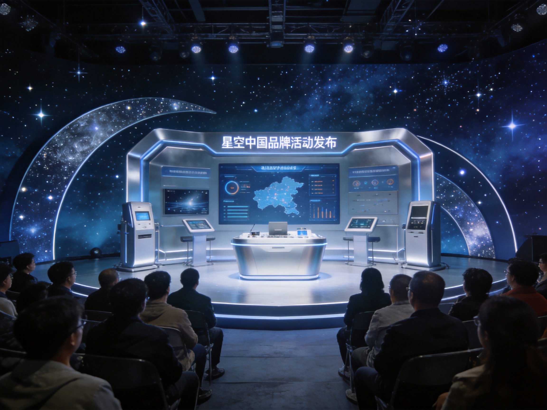 星空中国品牌活动发布会现场，展示企业数字化服务最新成果